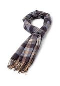 Soft Check Scarf - Grey/Blue - One image