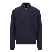 Troyer Donegal Wool 1/4 Zip Sweater - Navy - L