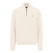 Troyer Donegal Wool 1/4 Zip Sweater  - White - S