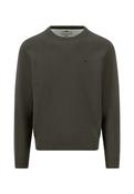 Fine Knit Cotton Crewneck Sweater - Green - M image