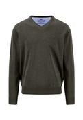 V-Neck Superfine Sweater - Green - S