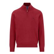 Troyer Quater Zip Superfine Sweater - Red - M image