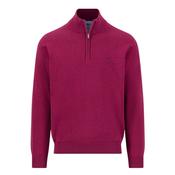 Troyer Quater Zip Superfine Sweater - Pink - M image