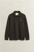 Cord Collar Rugger Shirt - Green - M