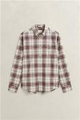 Reg Poplin Check Shirt - Wine - M