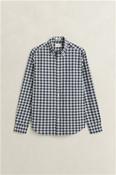 Reg Poplin Check Shirt - Green - M