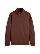 Flag Fleece Quarter Zip - Brown - XS