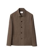 Brown Cotton Flannel Two Pocket Jacket - Brown - M