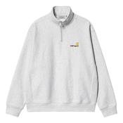 Half Zip American Script Sweatshirt - Grey - S