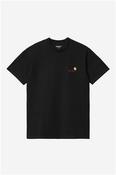S/S American Script T-Shirt - Black - S