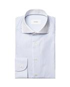 Light Blue Striped Signature Oxford Shirt - Blue - 43
