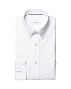 White Solid Oxford Shirt - White - M