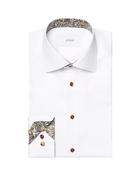 White Paisley Effect Signature Twill Shirt - White - 39