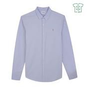 Brewer Slim Fit Organic Cotton Oxford Shirt - Light Blue - L image