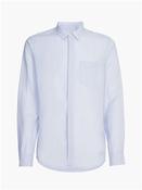 Linen Cotton Regular Shirt - Blue - L image