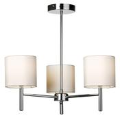 Brio Ceiling Light - Chrome with White Faux Silk Shade image