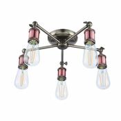 Hal Compact Ceiling Light - Aged Pewter and Copper (5 Light) image