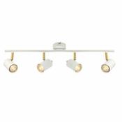 Gull Bar Ceiling Light - Matt White with Satin Gold image