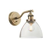 Hansen Wall Light - Antique Brass with Clear Glass Shade image
