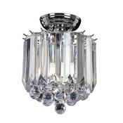 Fargo Semi Flush Ceiling Light - Chrome with Clear Acrylic image