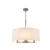 Daley Ceiling Light - Antique Bronze with Faux Silk Shade image