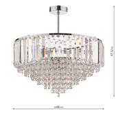 Vienna 5 Light Semi-flush Chrome image