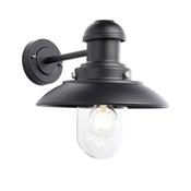 Hereford Outdoor Wall Light - Black with Clear Glass Shade image