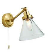 Faraday Wall Light - Satin Brass with Clear Glass Shade image