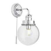 Cheswick Bathroom Wall Light - Chrome with Clear Glass Shade image