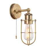 Caged Wall Light - Antique Brass image