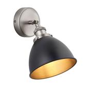 Franklin Wall Light - Matt Black with Aged Pewter image