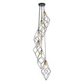 Jaxon Pendant - Matt Black and Gold (6 Light) image