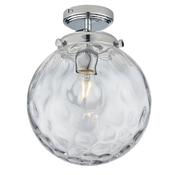 Elston Flush Ceiling Light - Chrome with Clear Dimpled Glass image