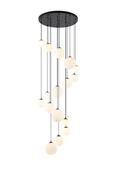 BUTLER 16 LIGHT  Ceiling light Satin Black with opal glass image