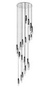 HUGHES ROUND PENDANT 21 LIGHT CHROME image