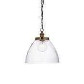 Hansen Grand Pendant Light - Antique Brass with Clear Glass Shade image