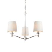 Ortona 3 Light Pendant Bright Nickel image