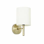 Brio Wall Light - Antique Brass with Cream Faux Silk Shade image
