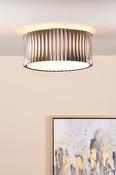 Netra 3 light flush satin bronze and ivory image