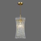 Loire pendant natural brass and glass