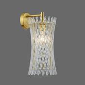 Loire wall light natural brass and glass image