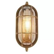 BRASS OVAL OUTDOOR NAUTICAL WALL / CEILING LIGHT image