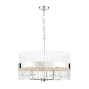 Laura Ashley Alexa 5 light pendant glass and polished nickle image