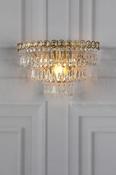 Laura Ashley Enid wall light faceted glass and matt antique brass image