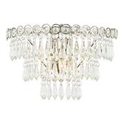 Laura Ashley Enid wall light faceted glass and polished nickel image