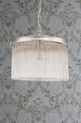 Laura Ashley manon 3 light pendant champagne and glass image