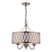 Laura Ashley Allerford 3 light pendant satin bronze and taupe image