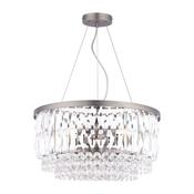 Laura Ashley Rhosill 4 light pendant crystal and aged pewter image