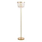 Laura Ashley Rhosill 3 light floor lamp crystal and matt antique brass image