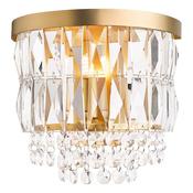 Laura Ashley Rhosill wall light crystal and matt antique brass image